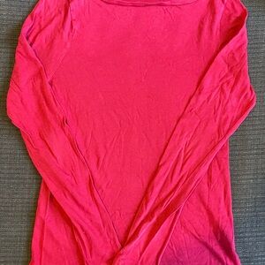 J. Crew Vibrant Pink Long Sleeve Tee
